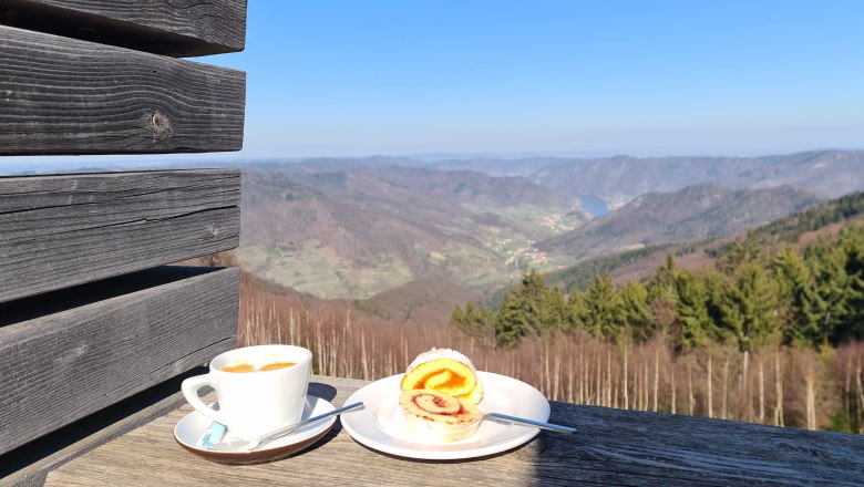 Mehlspeis mit Aussicht über den Spitzer Graben, © npjw Mehlspeis mit Aussicht über den Spitzer Graben, © npjw