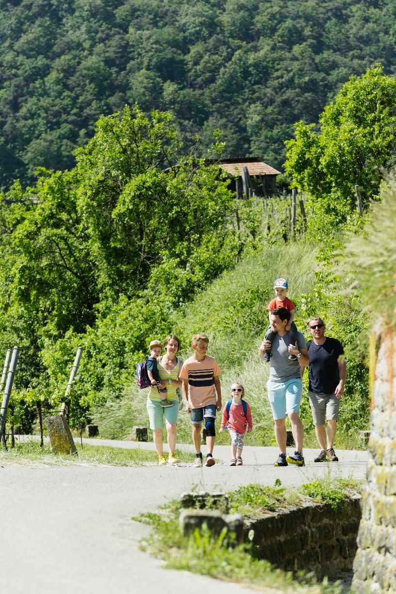 Familie am Weg