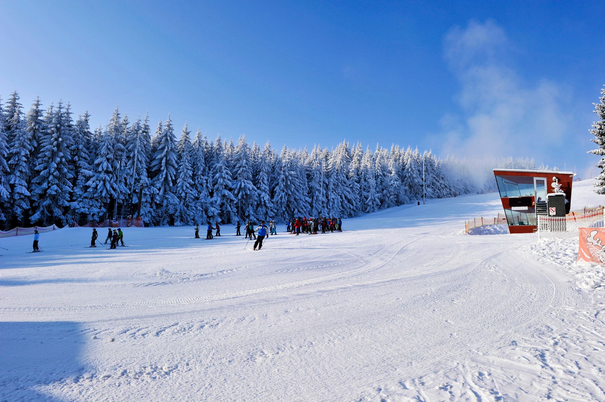 Skifahren im Winter am Jauerling