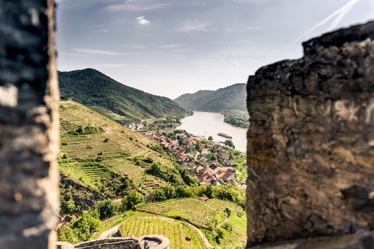 Blick auf Spitz, Ruine Hinterhaus