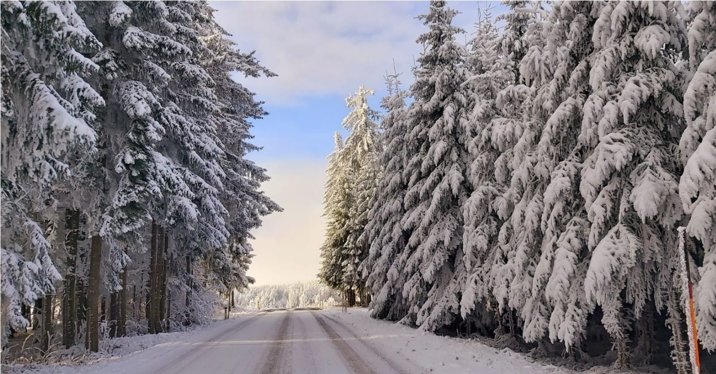 Winter in the market town of Raxendorf