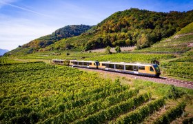 Wachau Railway between the vineyards, © NÖVOG_Kerschbaummayr