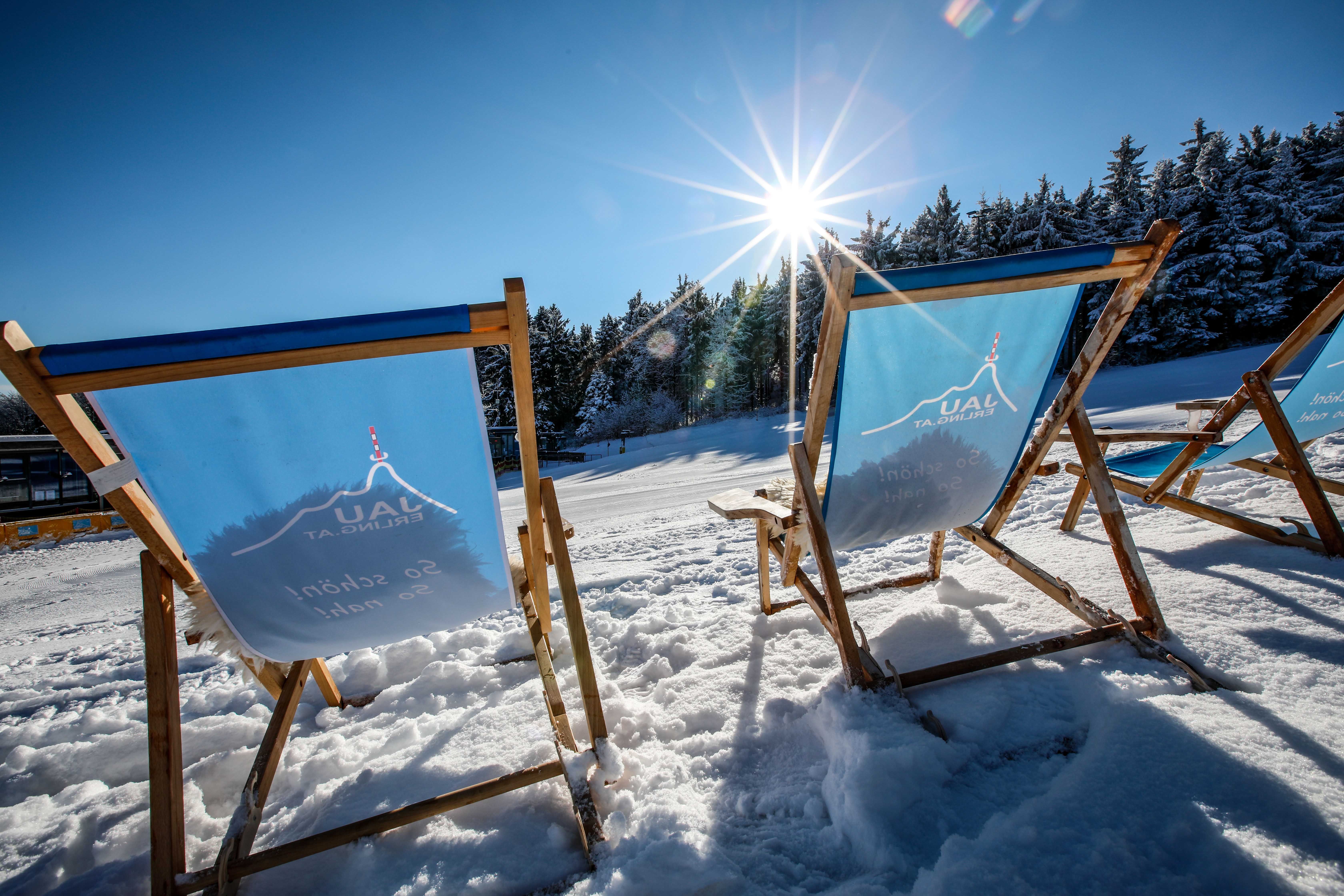Winter am Jauerling im Liegestuhl genießen